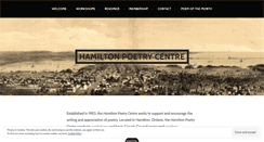 Desktop Screenshot of hamiltonpoetrycentre.com